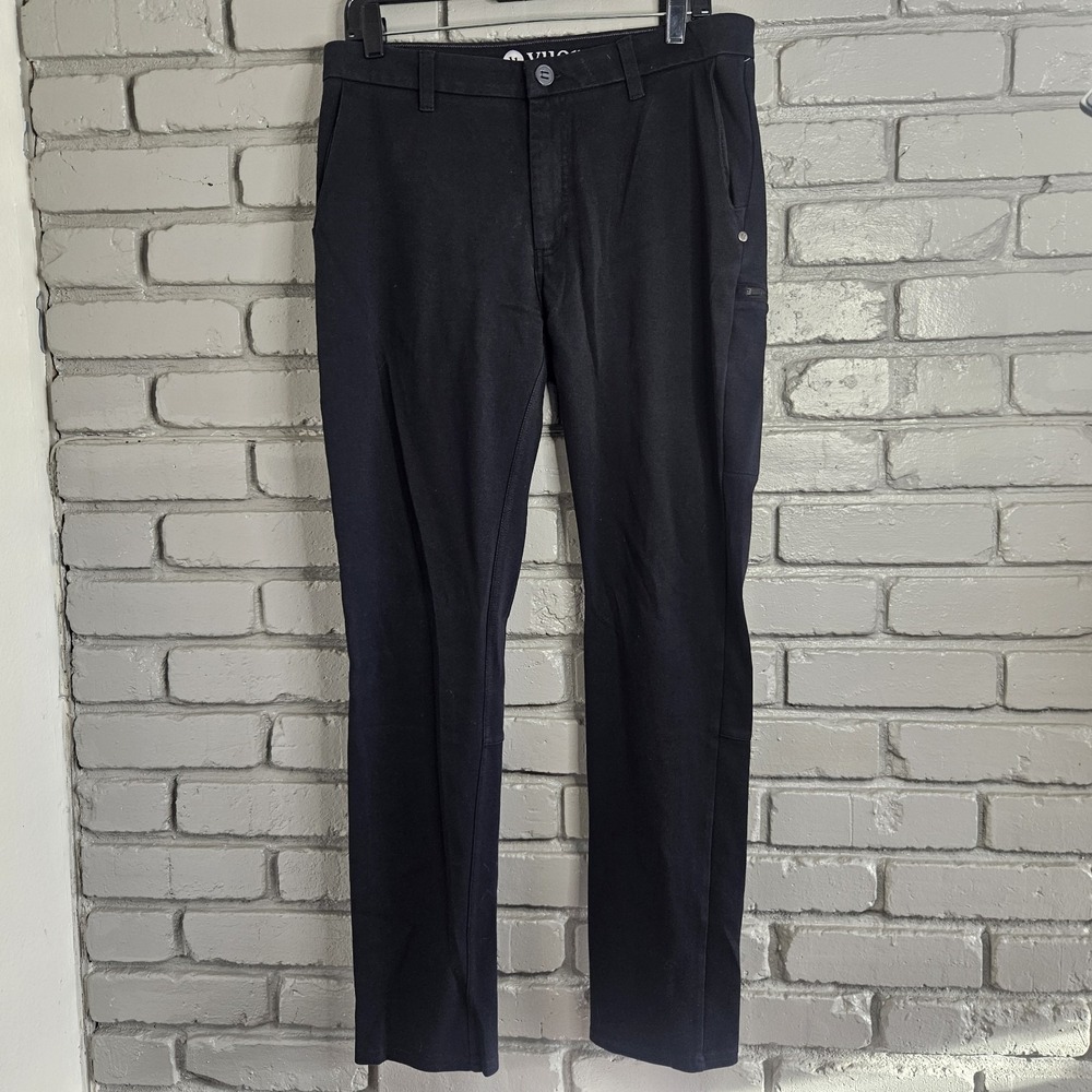 Vuori Mens Pants 38 X 30 Aim Black Performance Chino Slim Fit Golf Travel